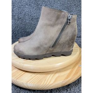 Sorel Boots Joan of Arctic Wedge II Womens Size 8.5 Brown Leather Waterproof